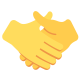 Handshake icon, rings of trust