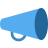 Megaphone icon, contribute as a marketer